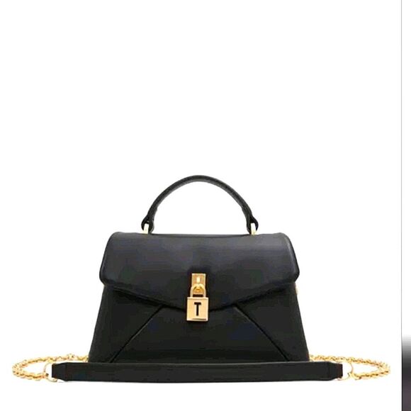 Ted Baker London Black Crossbody Bag with Gold Lock - Picture 1 of 8
